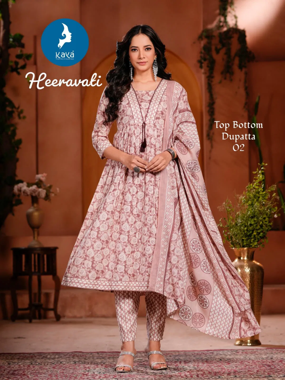 Heeravati By Kaya Cotton Printed Kurti With Bottom Dupatta Orders In India